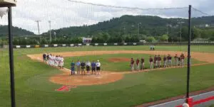 A group of veterans and two baseball teams